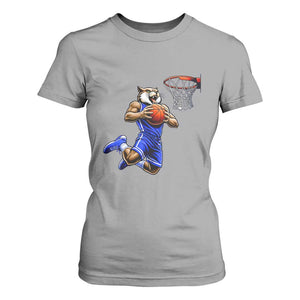 Funny Wildcat Dunking Basketball T Shirt For Women Gift For Sports Fan TS12 Sport Gray Print Your Wear