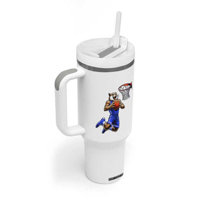 Funny Wildcat Dunking Basketball Tumbler With Handle Gift For Sports Fan TS12 Print Your Wear