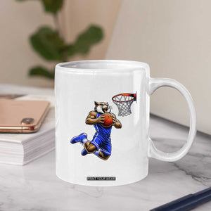 Funny Wildcat Dunking Basketball Coffee Mug Gift For Sports Fan TS12 Print Your Wear