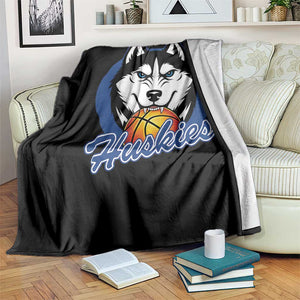 Cool Siberian Husky Basketball Throw Blanket Gift For Dog Lovers TS12 Print Your Wear