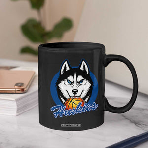 Cool Siberian Husky Basketball Coffee Mug Gift For Dog Lovers TS12 Print Your Wear