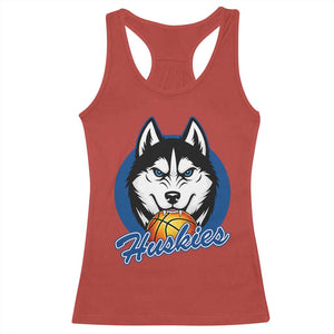 Cool Siberian Husky Basketball Racerback Tank Top Gift For Dog Lovers TS12 Red Print Your Wear