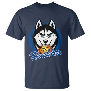 Cool Siberian Husky Basketball T Shirt Gift For Dog Lovers TS12 Navy Print Your Wear