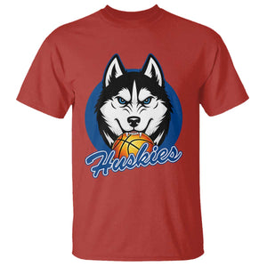 Cool Siberian Husky Basketball T Shirt Gift For Dog Lovers TS12 Red Print Your Wear