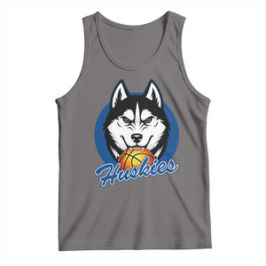 Cool Siberian Husky Basketball Tank Top Gift For Dog Lovers TS12 Deep Heather Print Your Wear