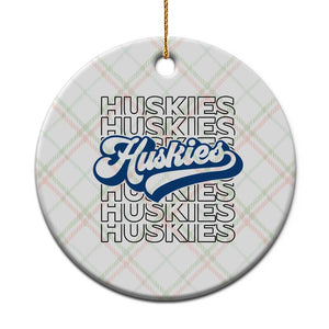 Proud Siberian Husky Fan Ceramic Ornament Sports Dog Lover TS12 1pc Christmas Plaid Print Your Wear