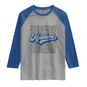 Proud Siberian Husky Fan Raglan Shirt Sports Dog Lover TS12 Sport Gray Royal Print Your Wear