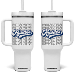 Proud Siberian Husky Fan Tumbler With Handle Sports Dog Lover TS12 One Size: 40 oz White Print Your Wear
