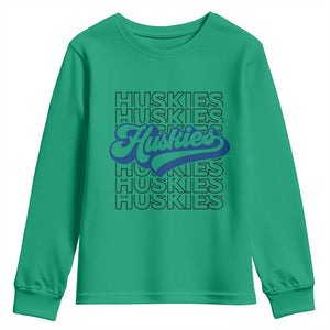 Proud Siberian Husky Fan Youth Sweatshirt Sports Dog Lover TS12 Irish Green Print Your Wear