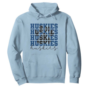 Husky Fan Paw Inset Hoodie Team Pride School Spirit TS12 Light Blue Print Your Wear