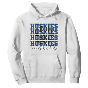 Husky Fan Paw Inset Hoodie Team Pride School Spirit TS12 White Print Your Wear
