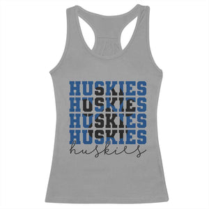 Husky Fan Paw Inset Racerback Tank Top Team Pride School Spirit TS12 Sport Gray Print Your Wear