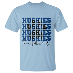 Husky Fan Paw Inset T Shirt Team Pride School Spirit TS12 Light Blue Print Your Wear