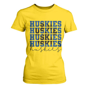 Husky Fan Paw Inset T Shirt For Women Team Pride School Spirit TS12 Daisy Print Your Wear
