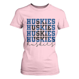 Husky Fan Paw Inset T Shirt For Women Team Pride School Spirit TS12 Light Pink Print Your Wear