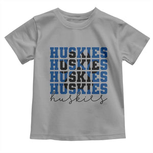 Husky Fan Paw Inset Toddler T Shirt Team Pride School Spirit TS12 Sport Gray Print Your Wear