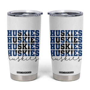 Husky Fan Paw Inset Tumbler Cup Team Pride School Spirit TS12 White Print Your Wear