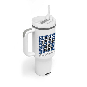 Husky Fan Paw Inset Tumbler With Handle Team Pride School Spirit TS12 Print Your Wear