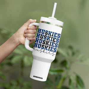 Husky Fan Paw Inset Tumbler With Handle Team Pride School Spirit TS12 Print Your Wear
