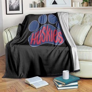 Siberian Husky Fan Paw Throw Blanket Sports Dog Lover TS12 Print Your Wear