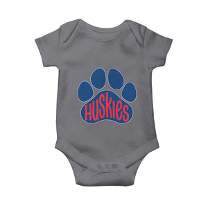 Siberian Husky Fan Paw Baby Onesie Sports Dog Lover TS12 Charcoal Print Your Wear