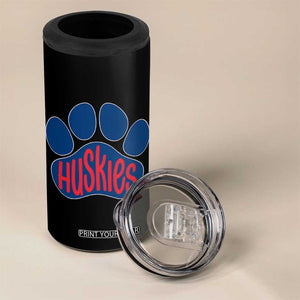 Siberian Husky Fan Paw 4 in 1 Can Cooler Tumbler Sports Dog Lover TS12 Print Your Wear