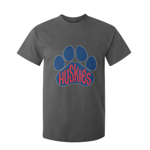 Siberian Husky Fan Paw T Shirt For Kid Sports Dog Lover TS12 Dark Heather Print Your Wear