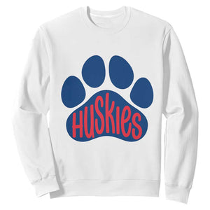 Siberian Husky Fan Paw Sweatshirt Sports Dog Lover TS12 White Print Your Wear