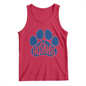 Siberian Husky Fan Paw Tank Top Sports Dog Lover TS12 Red Print Your Wear