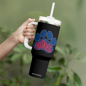 Siberian Husky Fan Paw Tumbler With Handle Sports Dog Lover TS12 Print Your Wear
