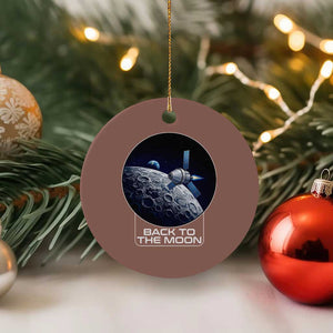 Back To The Moon Ceramic Ornament Lunar Mission Astronaut Space Lover TS12 1pc Mocha Print Your Wear
