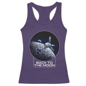 Back To The Moon Racerback Tank Top Lunar Mission Astronaut Space Lover TS12 Purple Print Your Wear