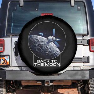 Back To The Moon Spare Tire Cover Lunar Mission Astronaut Space Lover TS12 No hole Black Print Your Wear