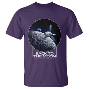 Back To The Moon T Shirt Lunar Mission Astronaut Space Lover TS12 Purple Print Your Wear