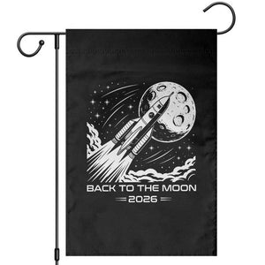 Back To The Moon Garden Flag Space Exploration Moon Journey 2026 TS12 Black Print Your Wear