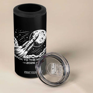Back To The Moon 4 in 1 Can Cooler Tumbler Space Exploration Moon Journey 2026 TS12 Print Your Wear