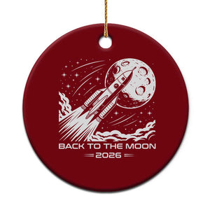 Back To The Moon Ceramic Ornament Space Exploration Moon Journey 2026 TS12 1pc Red Print Your Wear