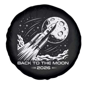 Back To The Moon Spare Tire Cover Space Exploration Moon Journey 2026 TS12 Print Your Wear