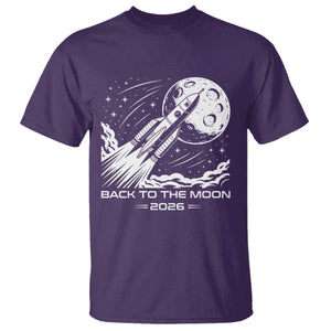 Back To The Moon T Shirt Space Exploration Moon Journey 2026 TS12 Purple Print Your Wear
