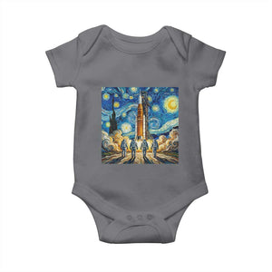 Lunar Mission Astronaut Starry Night Baby Onesie Space Lover Gift TS12 Charcoal Print Your Wear
