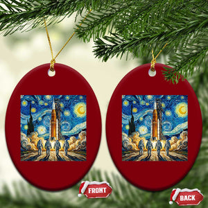 Lunar Mission Astronaut Starry Night Ceramic Ornament Space Lover Gift TS12 Print Your Wear