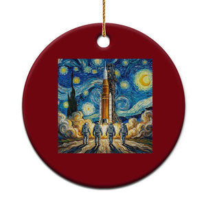 Lunar Mission Astronaut Starry Night Ceramic Ornament Space Lover Gift TS12 1pc Red Print Your Wear