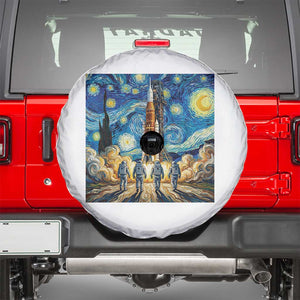 Lunar Mission Astronaut Starry Night Spare Tire Cover Space Lover Gift TS12 Black Print Your Wear