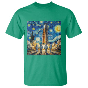 Lunar Mission Astronaut Starry Night T Shirt Space Lover Gift TS12 Irish Green Print Your Wear