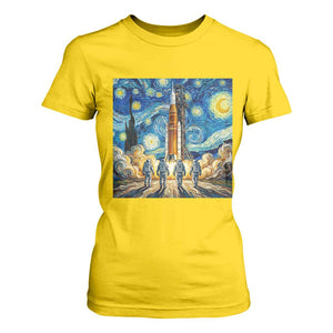 Lunar Mission Astronaut Starry Night T Shirt For Women Space Lover Gift TS12 Daisy Print Your Wear