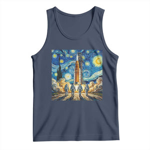 Lunar Mission Astronaut Starry Night Tank Top Space Lover Gift TS12 Navy Print Your Wear