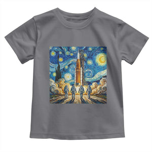Lunar Mission Astronaut Starry Night Toddler T Shirt Space Lover Gift TS12 Charcoal Print Your Wear