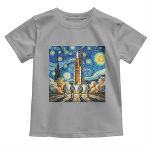 Lunar Mission Astronaut Starry Night Toddler T Shirt Space Lover Gift TS12 Sport Gray Print Your Wear
