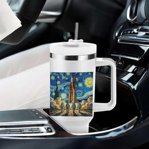 Lunar Mission Astronaut Starry Night Tumbler With Handle Space Lover Gift TS12 Print Your Wear