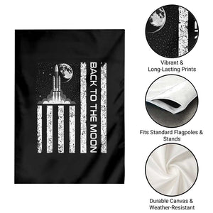 Patriotic American Pride Astronaut Lunar Mission Garden Flag Back To The Moon TS12 Print Your Wear